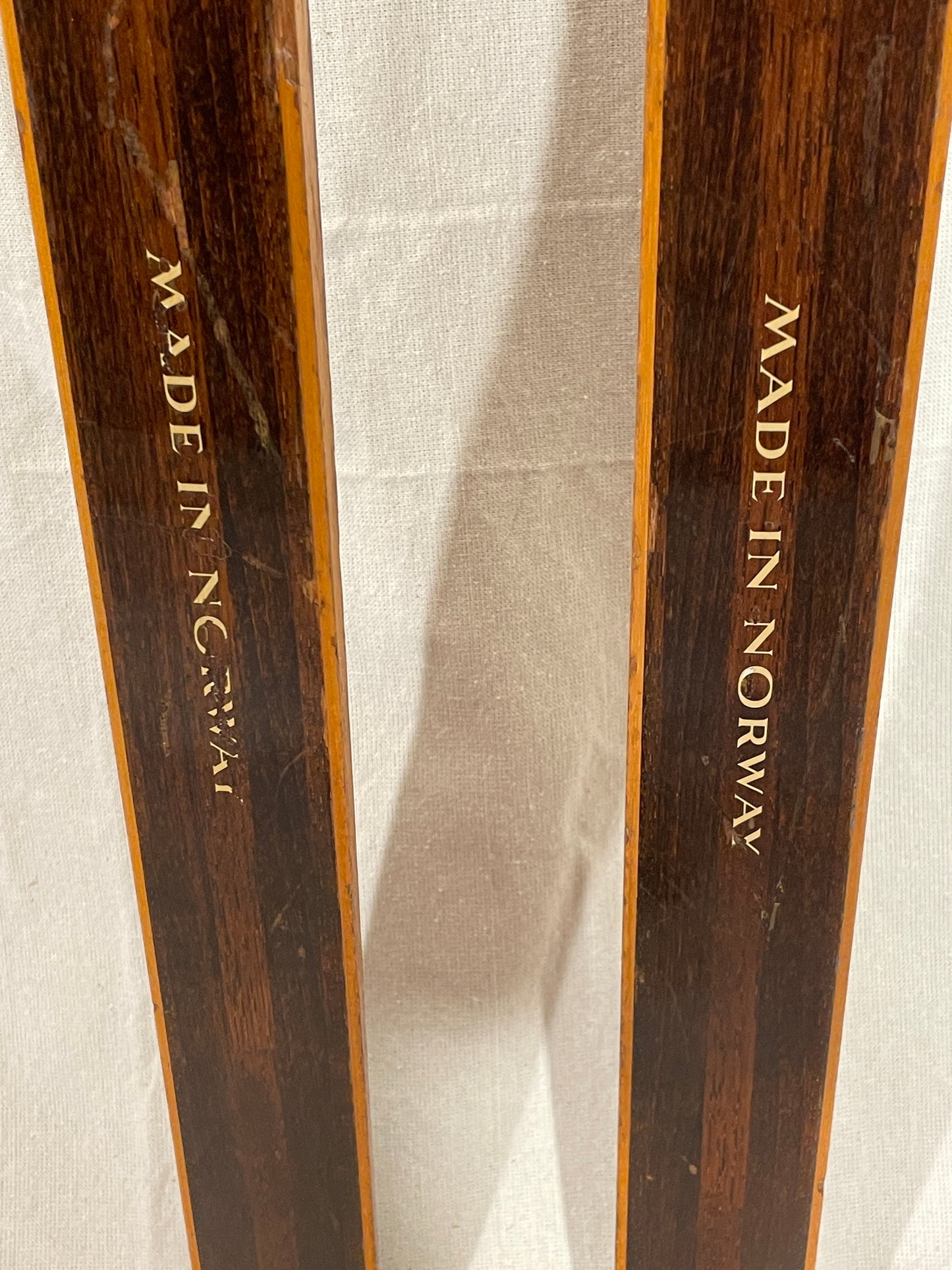 190cm Madshus Late 1960s Wood Cross-Country Touring Skis - TRAVEL PEDIGREE!