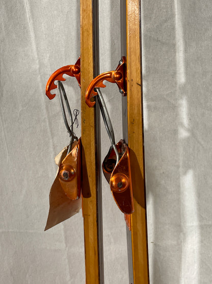 190cm Madshus Late 1960s Wood Cross-Country Touring Skis - TRAVEL PEDIGREE!