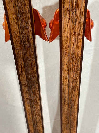 190cm Madshus Late 1960s Wood Cross-Country Touring Skis - TRAVEL PEDIGREE!