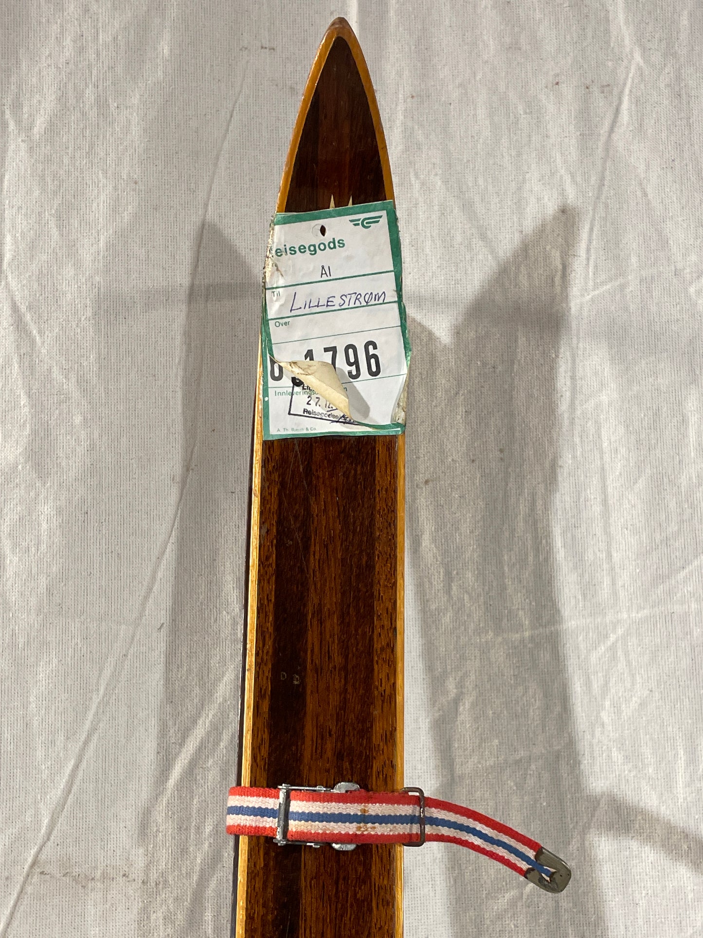 190cm Madshus Late 1960s Wood Cross-Country Touring Skis - TRAVEL PEDIGREE!