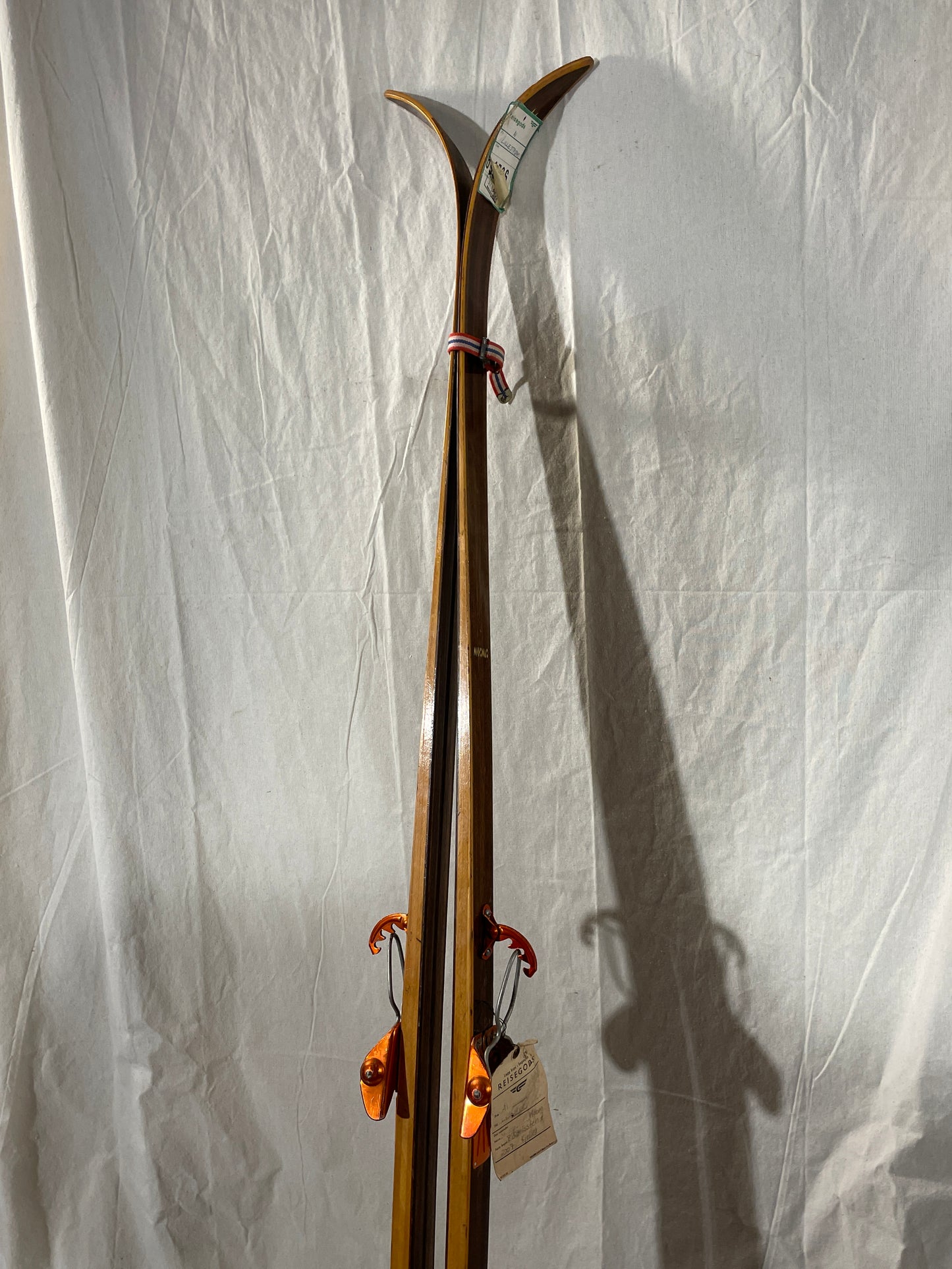 190cm Madshus Late 1960s Wood Cross-Country Touring Skis - TRAVEL PEDIGREE!
