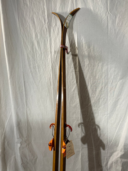 190cm Madshus Late 1960s Wood Cross-Country Touring Skis - TRAVEL PEDIGREE!