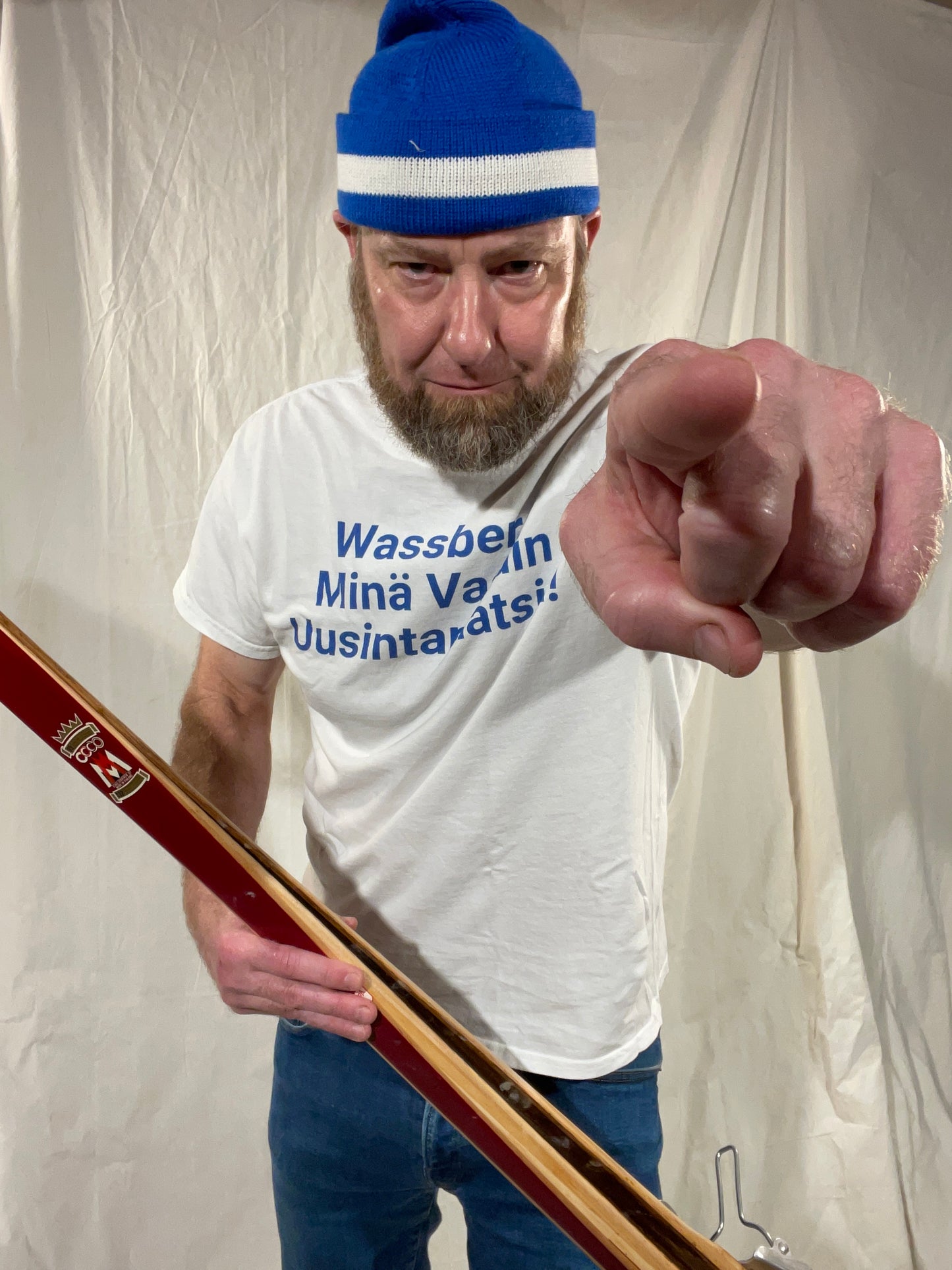 210cm Esko Järvinen "Erikoiskilpa" Wood Cross-Country Racing Skis - late '60s - SUPER LIGHT!!