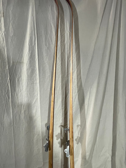 210cm Esko Järvinen "Erikoiskilpa" Wood Cross-Country Racing Skis - late '60s - SUPER LIGHT!!