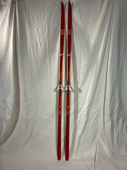 215cm Esko Järvinen "Erikoiskilpa" Wood Cross-Country Skis - early 70s - RARE LENGTH!!