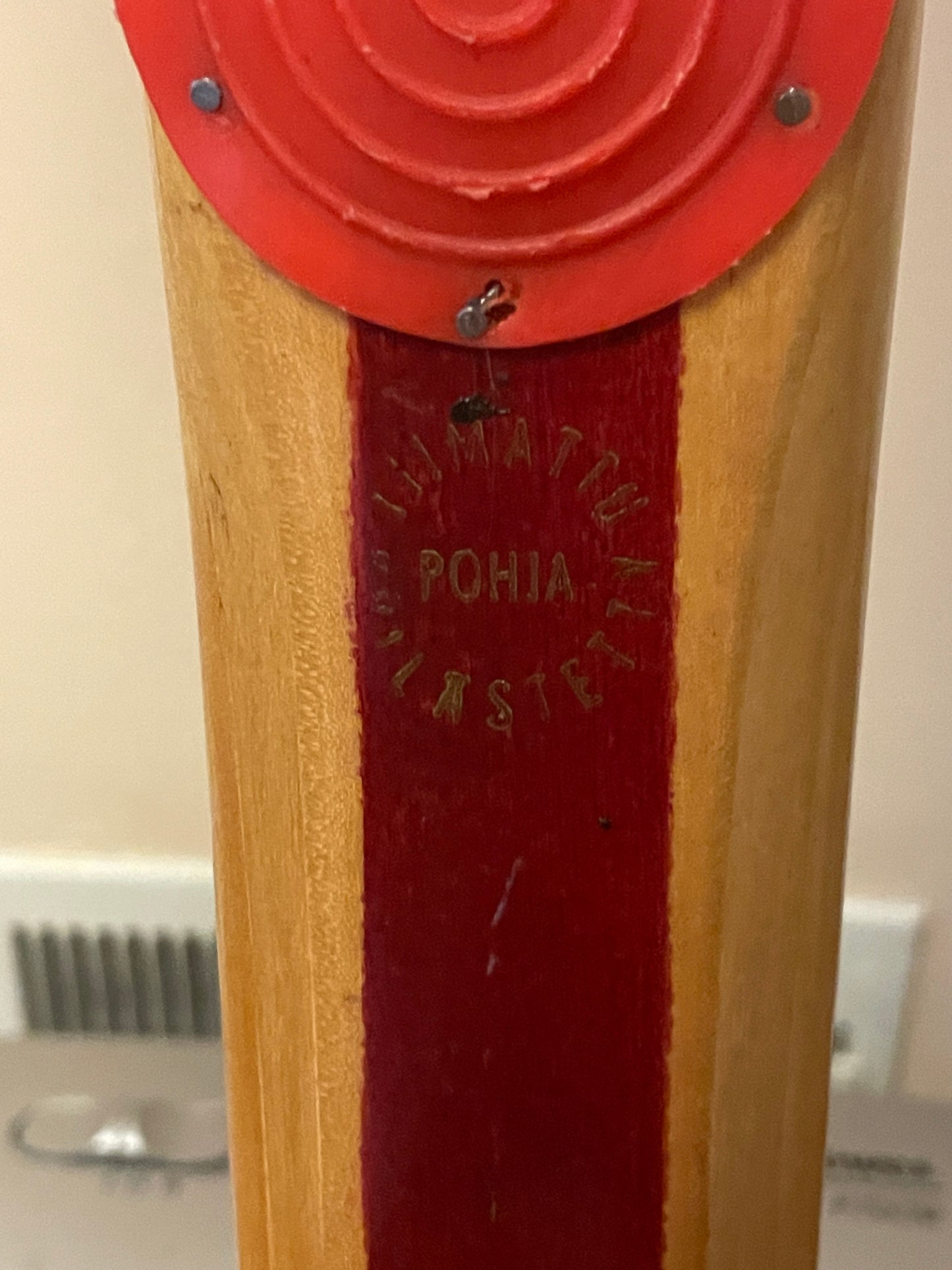 210cm Esko Järvinen "Kilpa Populär" Wood Cross-Country Skis - mid '60s - BEAUTIFUL