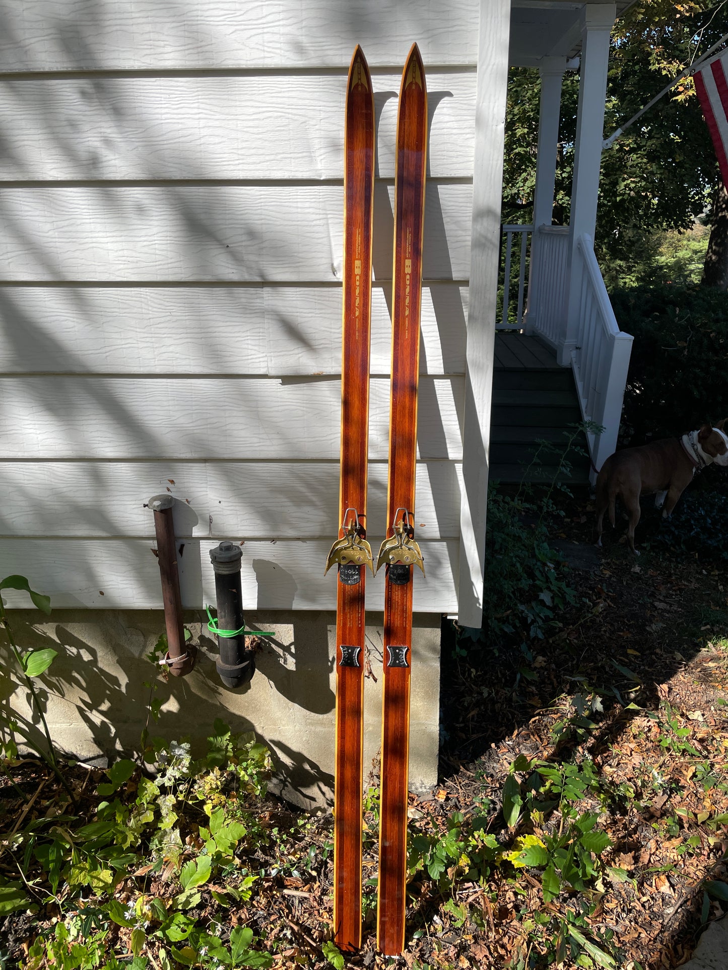 190cm Bonna 2400 Wood Cross-Country Skis - 1970s - from NORWAY!