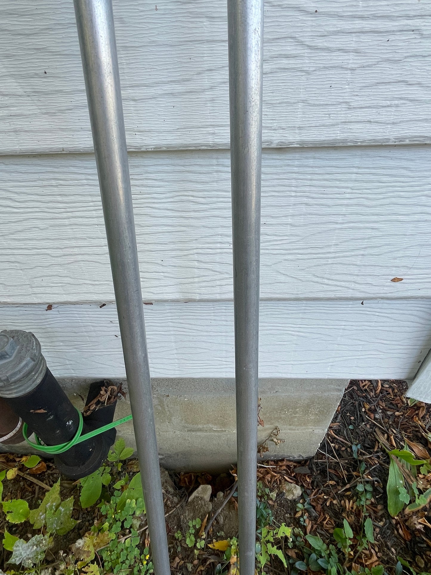 140cm Steel Alpine Ski Poles from the 1950s - Cool Red Handles!