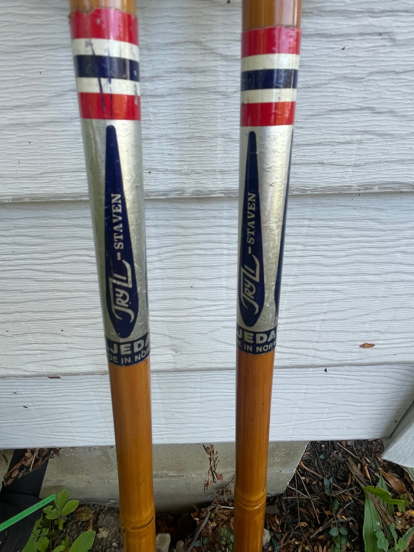 130cm Liljedahl "Tryli-Staven" Bamboo Cross-Country Ski Poles - Late 1960s - BEAUTIFUL!!!