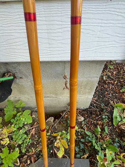 130cm Liljedahl "Tryli-Staven" Bamboo Cross-Country Ski Poles - Late 1960s - BEAUTIFUL!!!