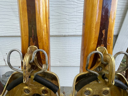 BARGAIN BIN!!! - 210cm Landsem Early 1970s Wood Cross-Country Racing Skis - NORWAY - "Plastrelagt" Base