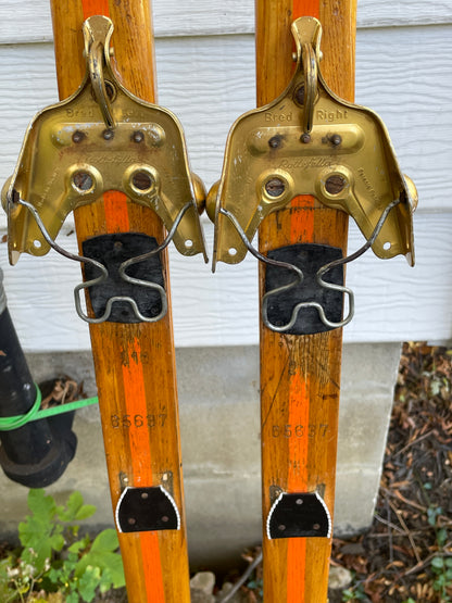 BARGAIN BIN!!! - 210cm Eggen 1970s Wood Cross-Country Racing Skis - Professionally Restored!!!