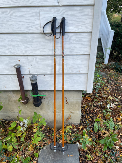 130cm Sparta (Norway) Bamboo Cross-Country Ski Poles - Early 1970s
