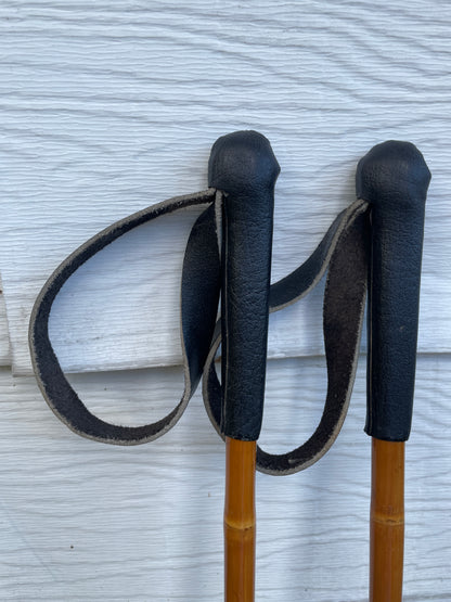 130cm Sparta (Norway) Bamboo Cross-Country Ski Poles - Early 1970s