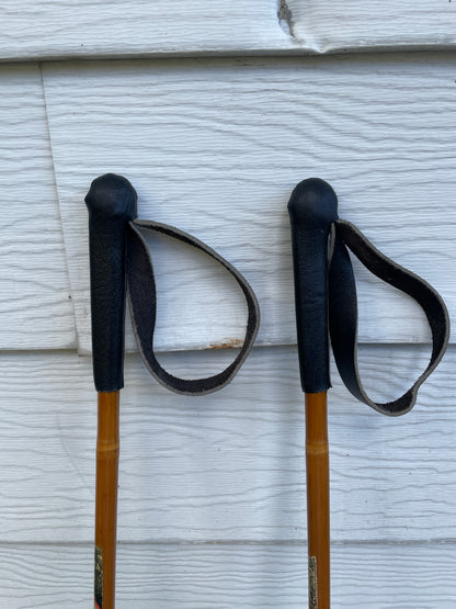 130cm Sparta (Norway) Bamboo Cross-Country Ski Poles - Early 1970s