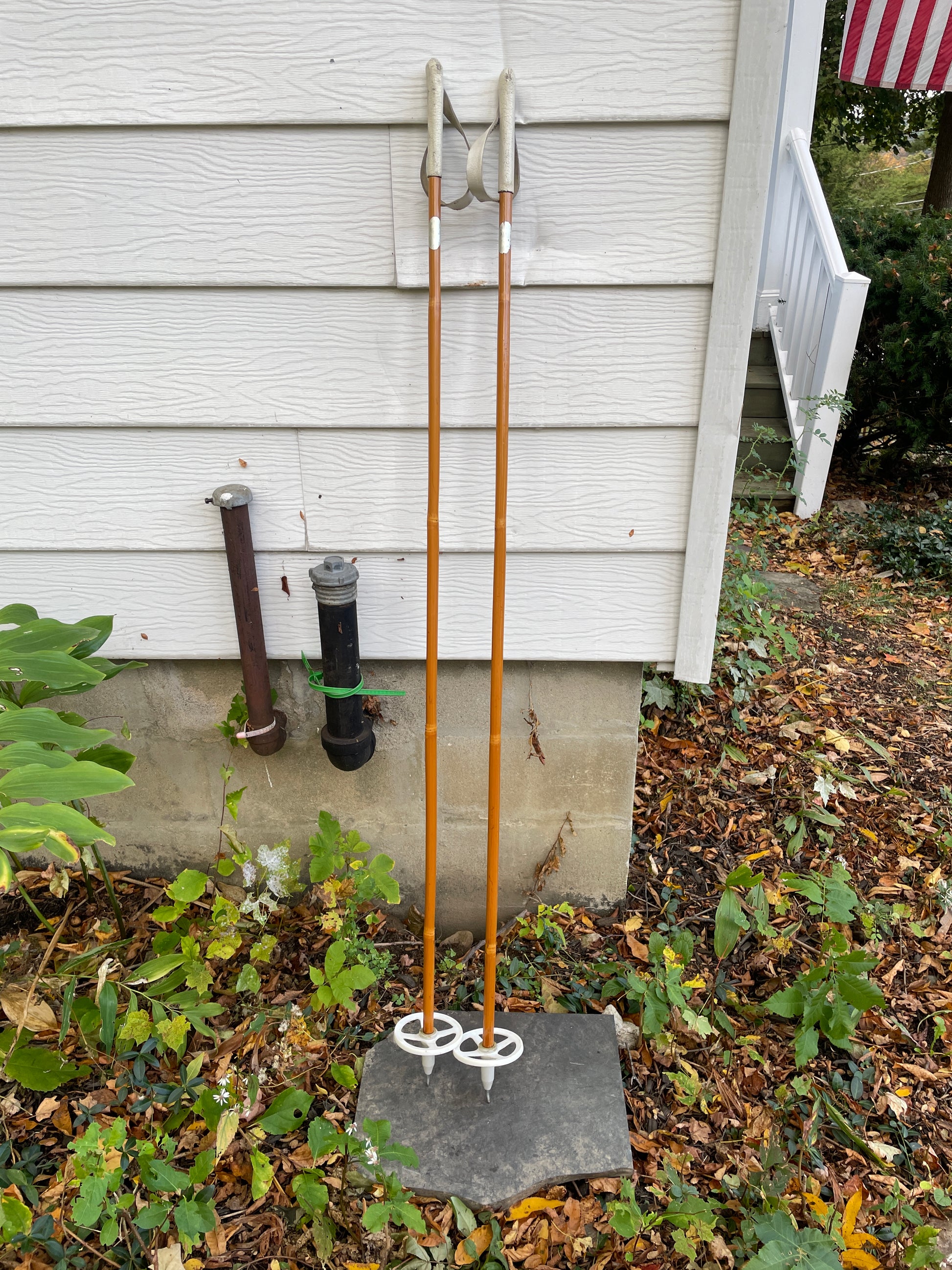 145cm Sparta (Norway) Bamboo Cross-Country Ski Poles - Early 1970s
