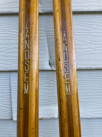 BARGAIN BIN!!! - 210cm Landsem Late 1960s Wood Cross-Country Racing Skis - NORWAY - Race Pedigree!!!