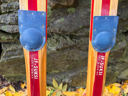 210cm Esko Järvinen "Kilpa Populär" ERIKOISKILPA Cross-Country Racing Skis - mid '60s - RARE
