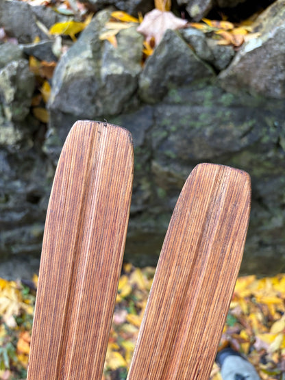 210cm Esko Järvinen "Kilpa Populär" ERIKOISKILPA Cross-Country Racing Skis - mid '60s - RARE