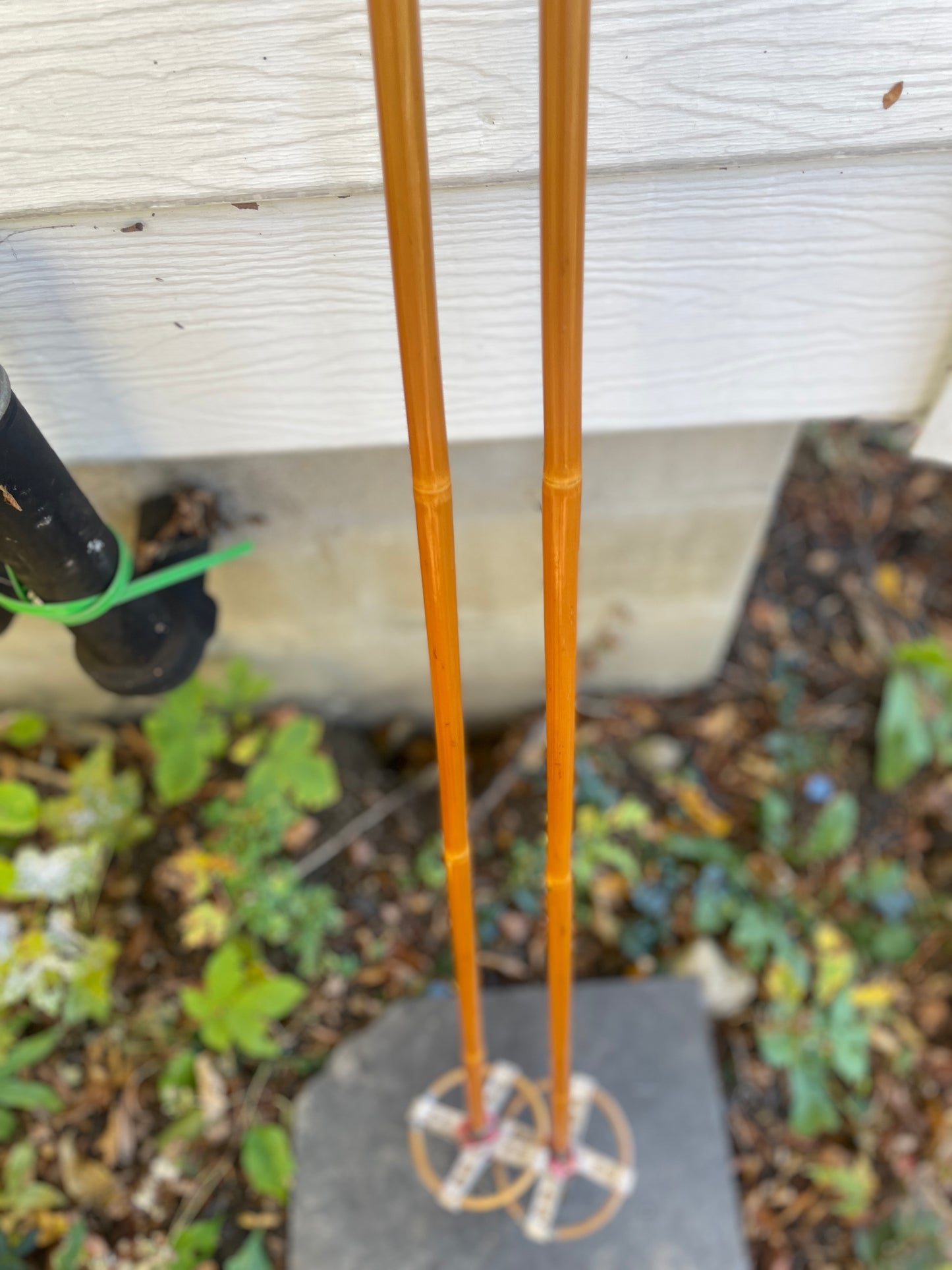 125cm Liljedahl Bamboo Cross-Country Ski Poles - Late 1950s - Original Logo and Graphics!