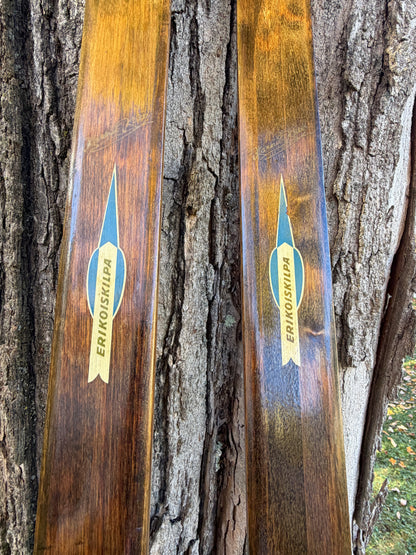 210cm Karhu "Erikoiskilpa" Wood Cross-Country Racing Skis - Brown/Ruskea