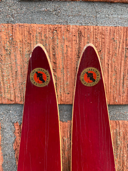 215cm Esko Järvinen "Erikoiskilpa" Wood Cross-Country Racing Skis - late '60s - NEVER USED!!! Uusi Uusi Uusi