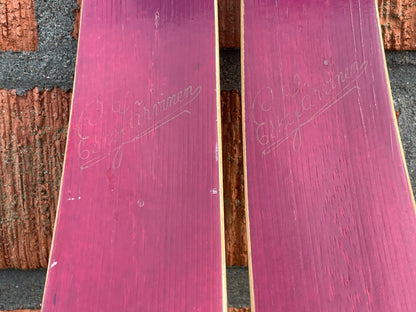 215cm Esko Järvinen "Erikoiskilpa" Wood Cross-Country Racing Skis - late '60s - NEVER USED!!! Uusi Uusi Uusi