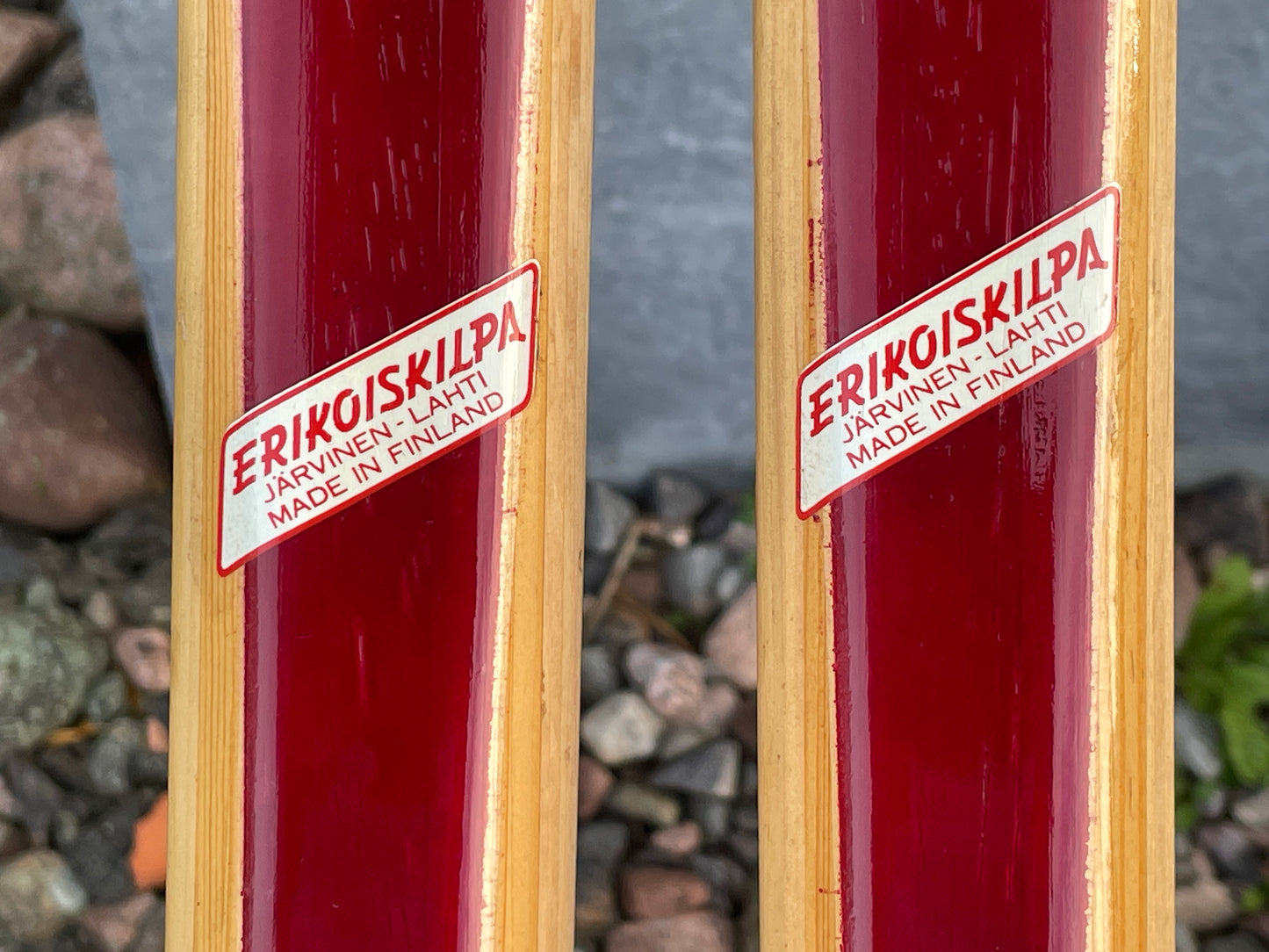 215cm Esko Järvinen "Erikoiskilpa" Wood Cross-Country Racing Skis - late '60s - NEVER USED!!! Uusi Uusi Uusi