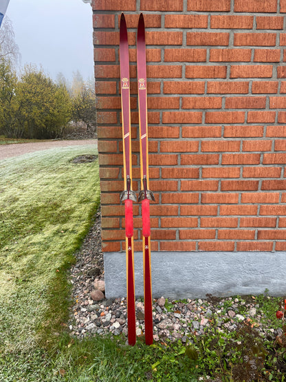 205cm Esko Järvinen "Erikoiskilpa" Wood Cross-Country Racing Skis - mid '60s - BEAUTIFUL Time Piece!!
