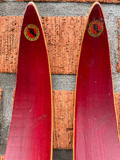 205cm Esko Järvinen "Erikoiskilpa" Wood Cross-Country Racing Skis - mid '60s - BEAUTIFUL Time Piece!!