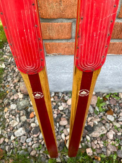 205cm Esko Järvinen "Erikoiskilpa" Wood Cross-Country Racing Skis - mid '60s - BEAUTIFUL Time Piece!!