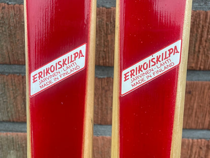 190cm Esko Järvinen "Erikoiskilpa" Wood Cross-Country Racing Skis - early 1970s - UNUSED!!!
