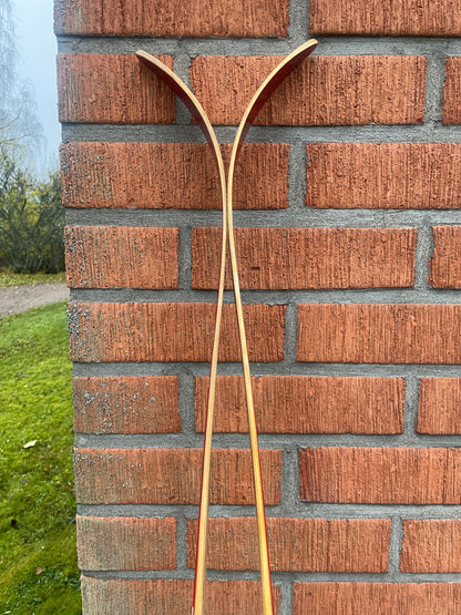 190cm Esko Järvinen "Erikoiskilpa" Wood Cross-Country Racing Skis - early 1970s - UNUSED!!!