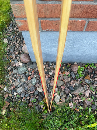 190cm Esko Järvinen "Erikoiskilpa" Wood Cross-Country Racing Skis - early 1970s - UNUSED!!!