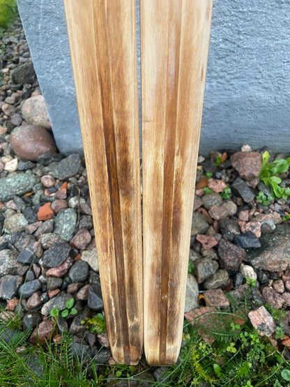 190cm Esko Järvinen "Erikoiskilpa" Wood Cross-Country Racing Skis - early 1970s - UNUSED!!!