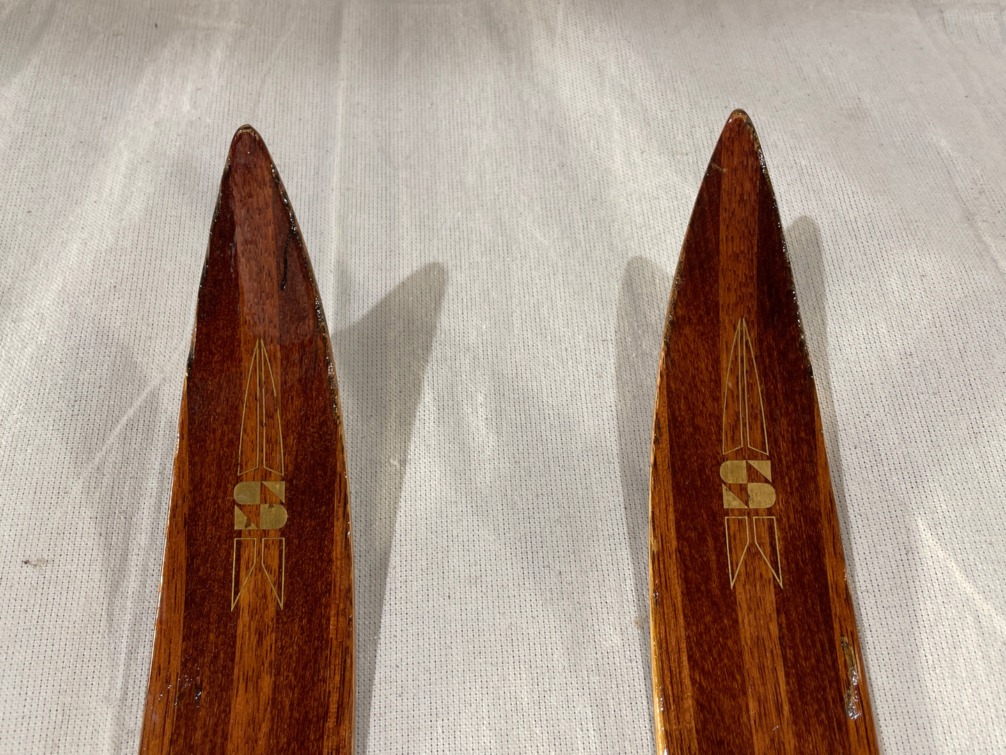 215cm Splitkein Early 1970s "Spesial" Wood Cross-Country Skis - Beautifully Restored!
