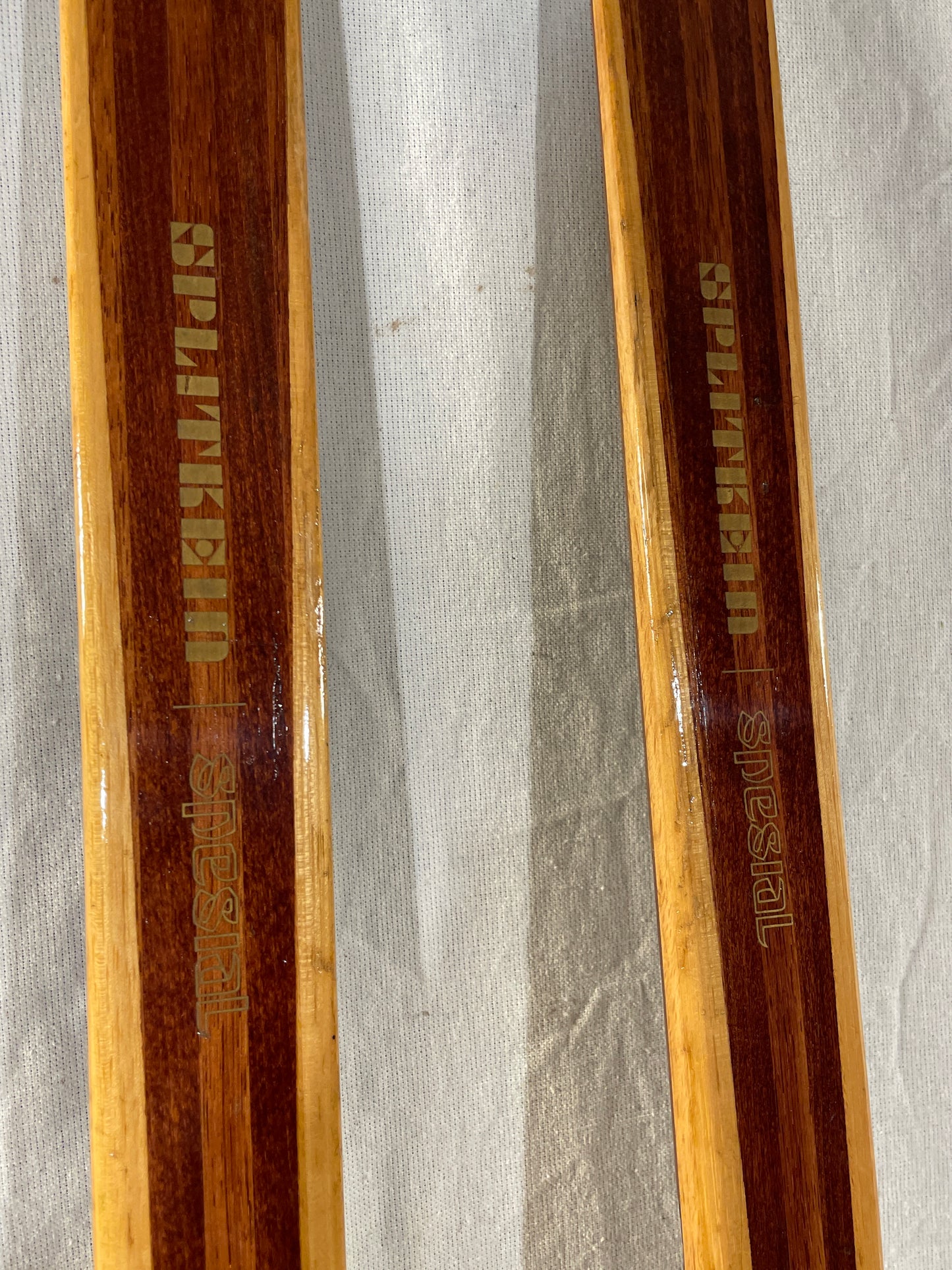 215cm Splitkein Early 1970s "Spesial" Wood Cross-Country Skis - Beautifully Restored!