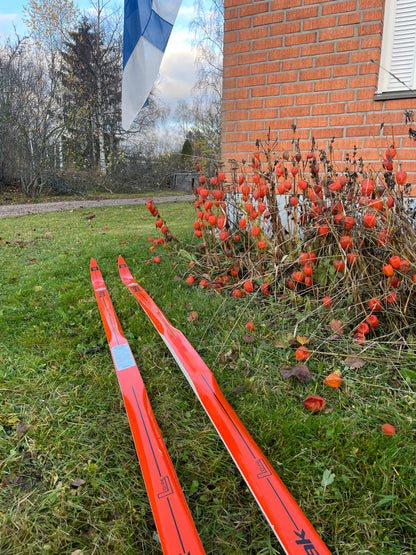 215cm 1970s Trak "Fishscale" No-Wax Cross Country Skis - NEVER USED!!!