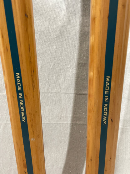 205cm Blå-Skia Wood Nordic Racing Skis - Early 1960s - BEAUTIFUL CONDITION!