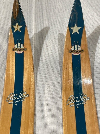 215cm Blå-Skia Wood Nordic Racing Skis - "Perma-Gli" Base - Nicely Maintained!
