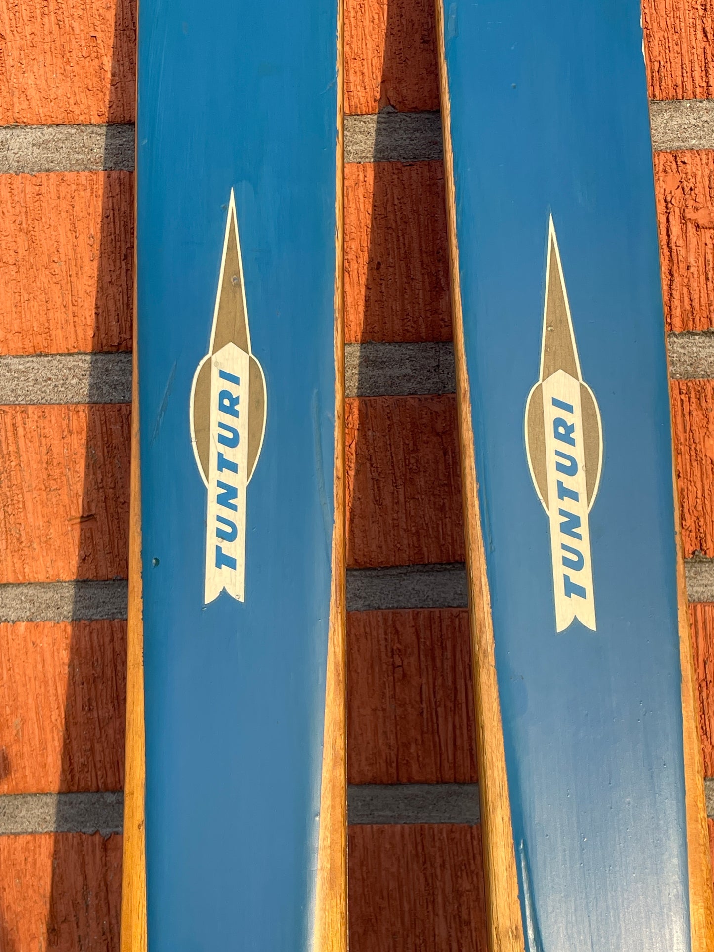 215cm Karhu "Tunturi" Early 1960s Metal-Edge Mountain Skis - From Finland!!!