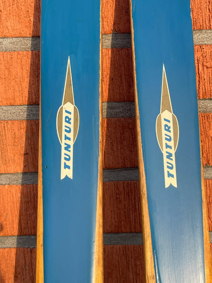 215cm Karhu "Tunturi" Early 1960s Metal-Edge Mountain Skis - From Finland!!!