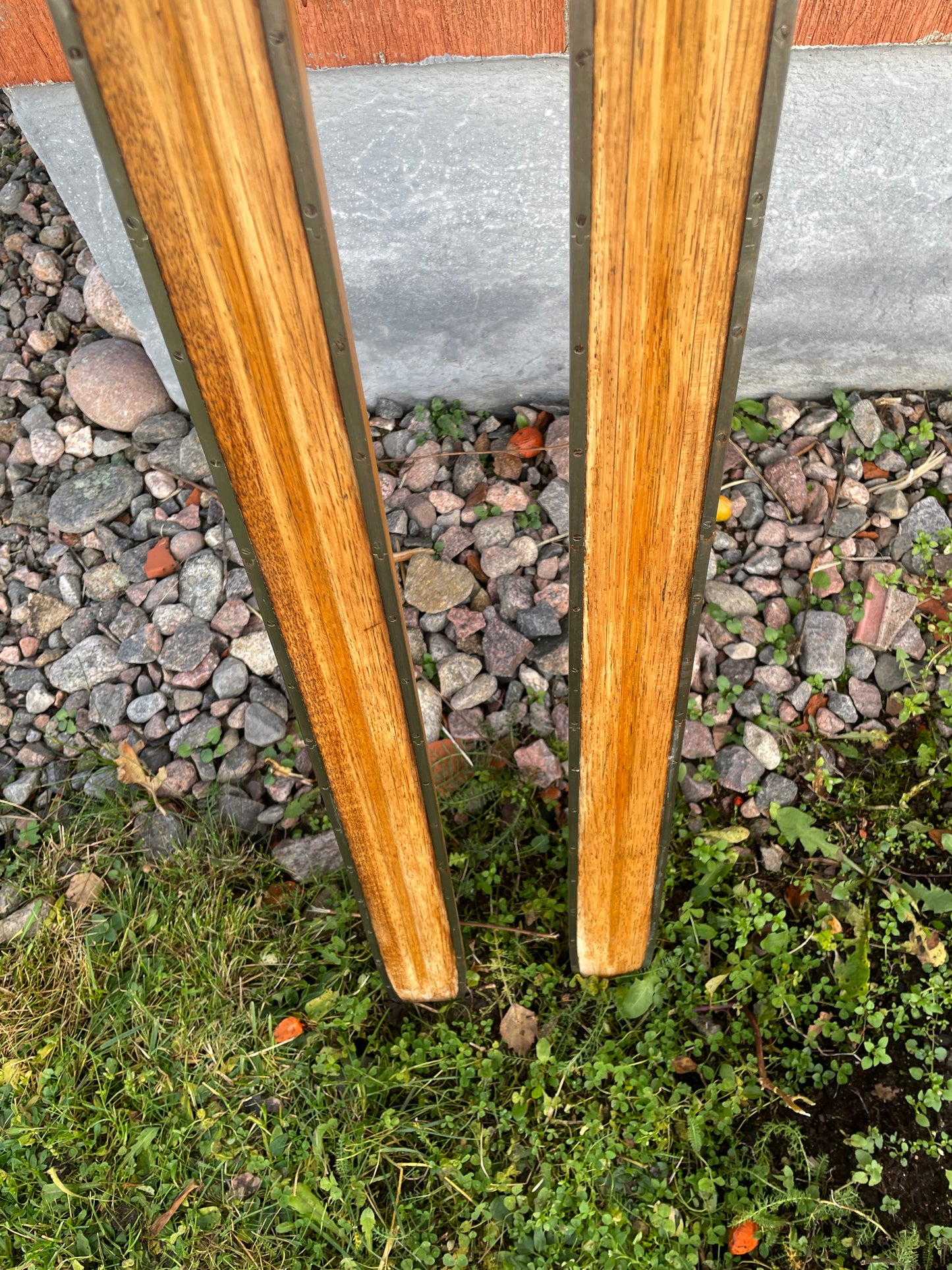 215cm Karhu "Tunturi" Early 1960s Metal-Edge Mountain Skis - From Finland!!!