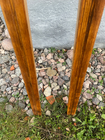 200cm Tallinn (Estonia) "Dünamo" 1980s Wood Cross-Country Skis - with Matching Vintage Ski Clamps!!!