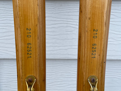 210cm 1970s Vintage Madshus Wood Cross-Country Skis - Wicked Nice!!!
