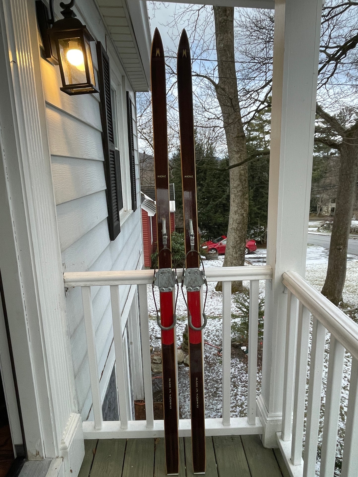 195cm Madshus Cross-Country Touring Skis - 1960s - Beautiful Condition - Humble Graphics