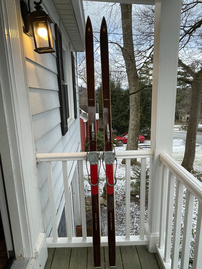 195cm Madshus Cross-Country Touring Skis - 1960s - Beautiful Condition - Humble Graphics