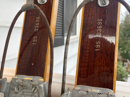 195cm Madshus Cross-Country Touring Skis - 1960s - Beautiful Condition - Humble Graphics