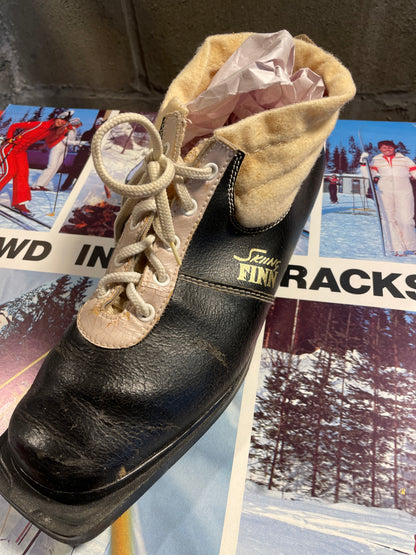 Size 44 (US Men's 10.5) "Skiing Finn" 75mm 3-Pin Cross-Country Ski Boots from Finland!!!