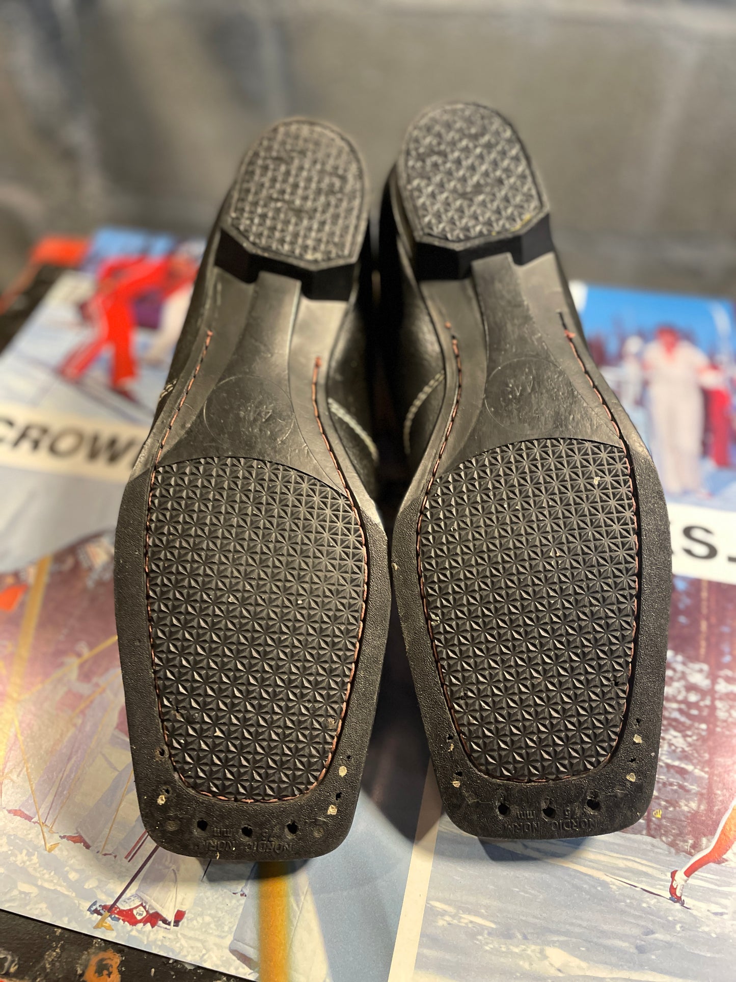 Size 44 (US Men's 10.5) "Skiing Finn" 75mm 3-Pin Cross-Country Ski Boots from Finland!!!